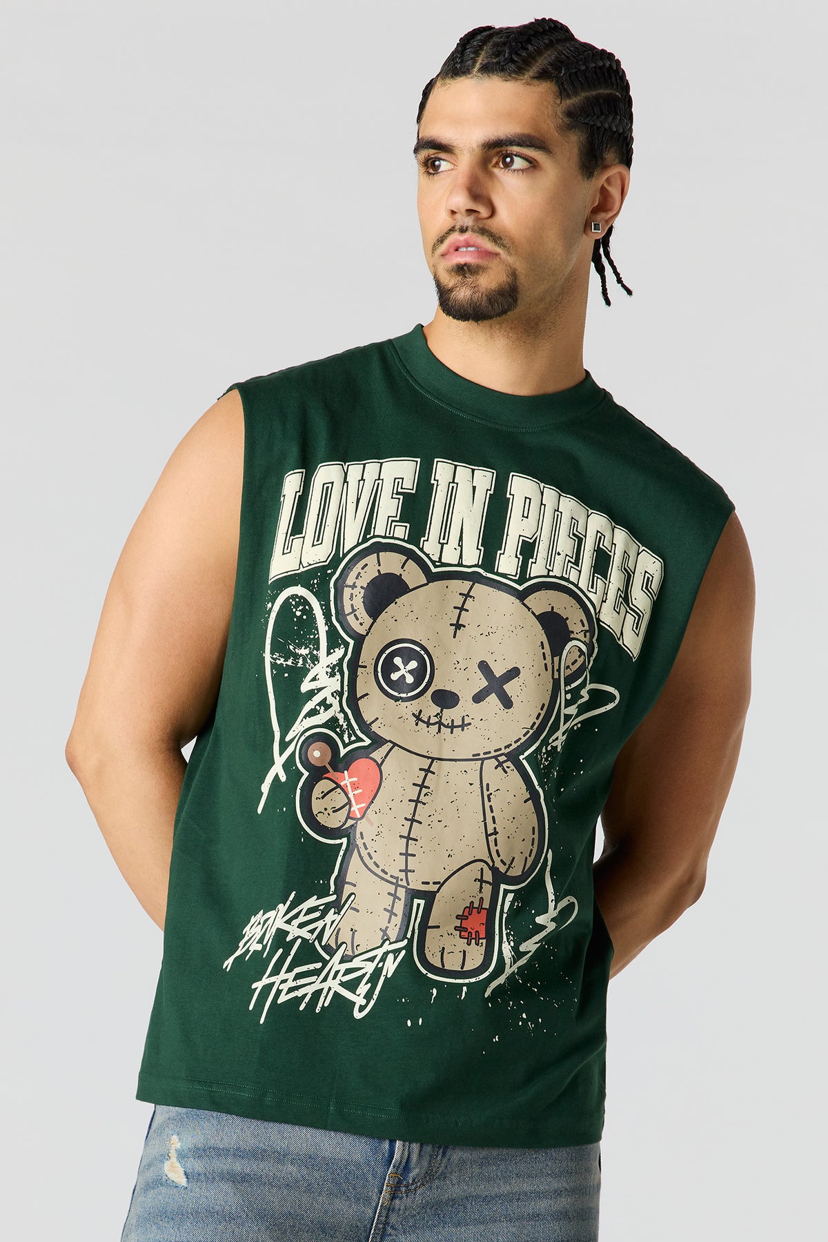 Graphic Muscle Tank - Green