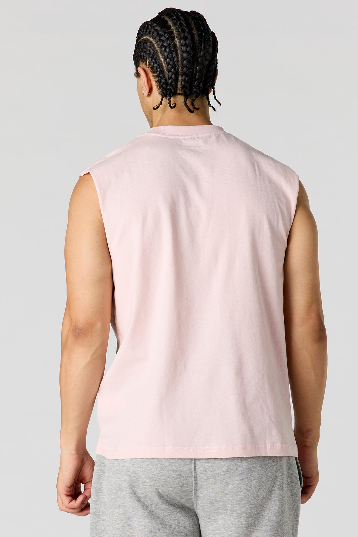 Alt View 2. Graphic Muscle Tank - Light Pink