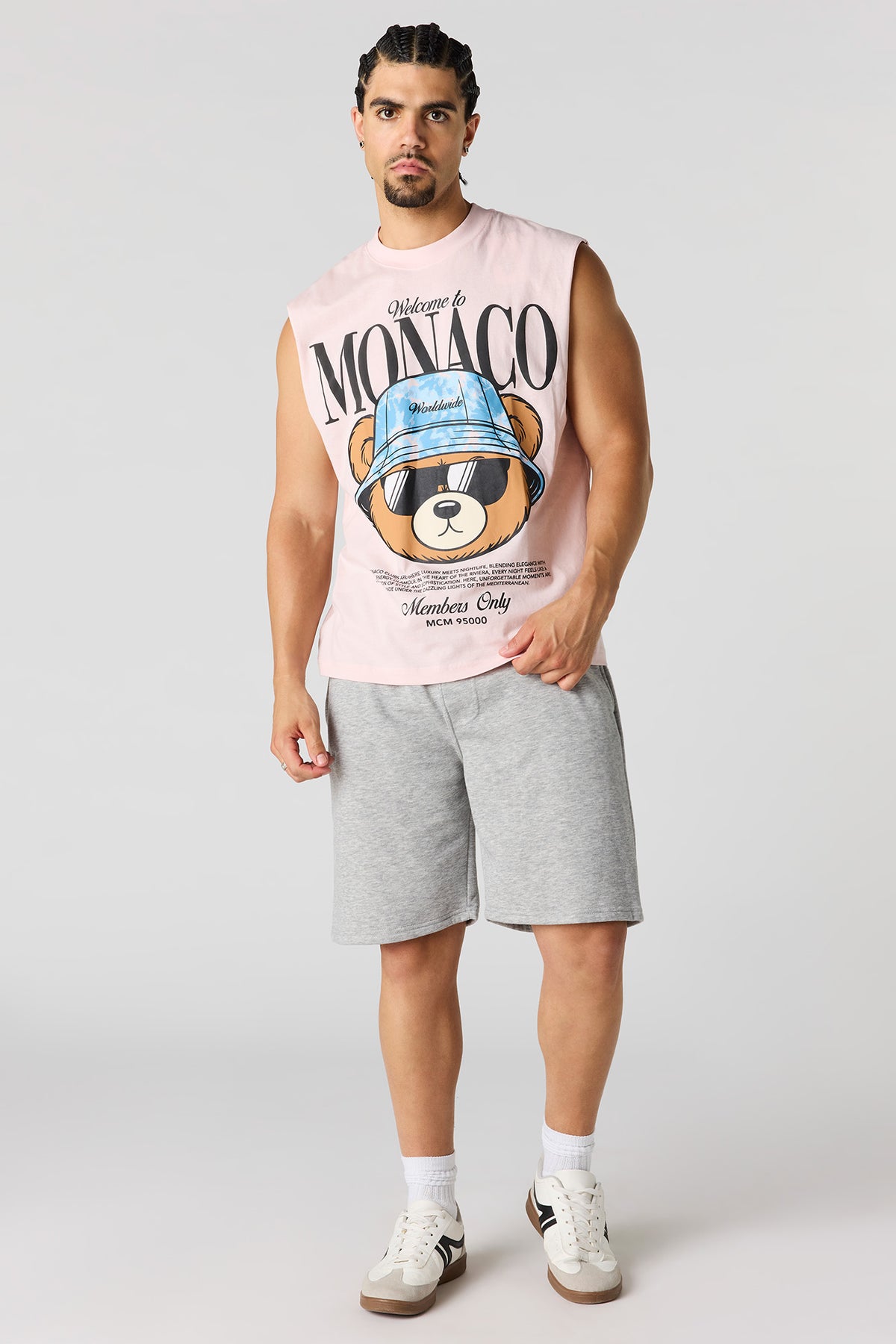 Alt View 3. Graphic Muscle Tank - Light Pink