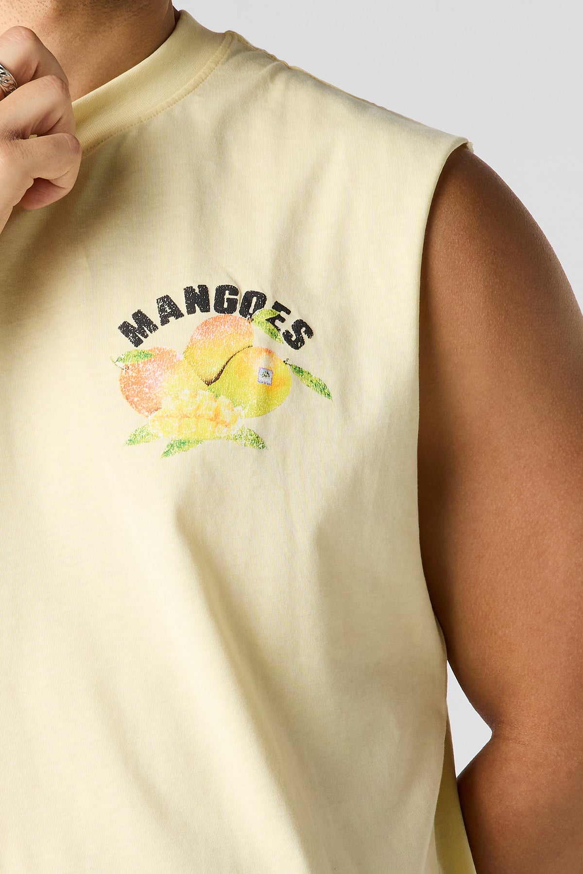 Alt View 6. Mango Graphic Muscle Tank - Pale Yellow