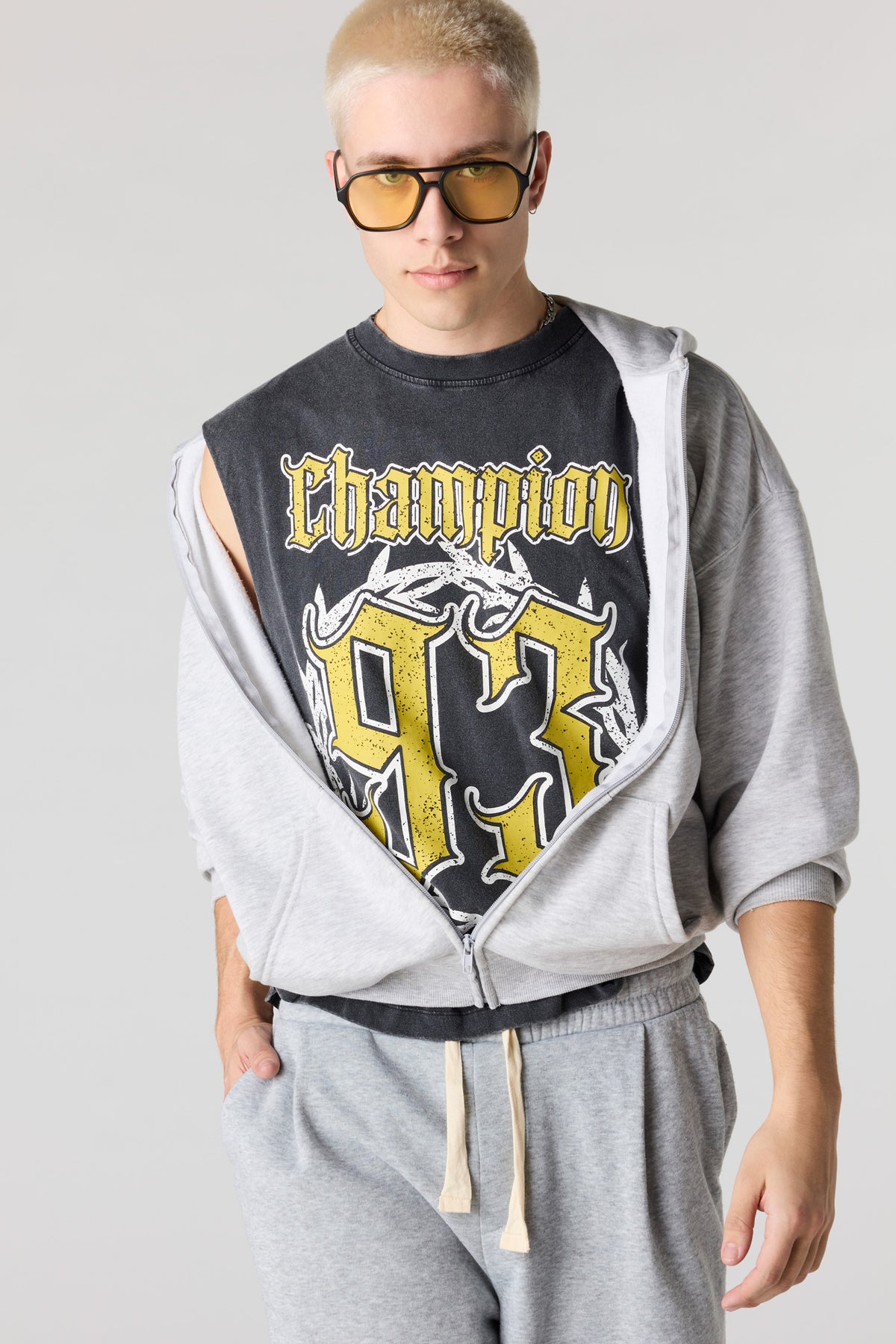 Champion Graphic Washed Muscle Tank - Black