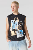 City Graphic Washed Muscle Tank