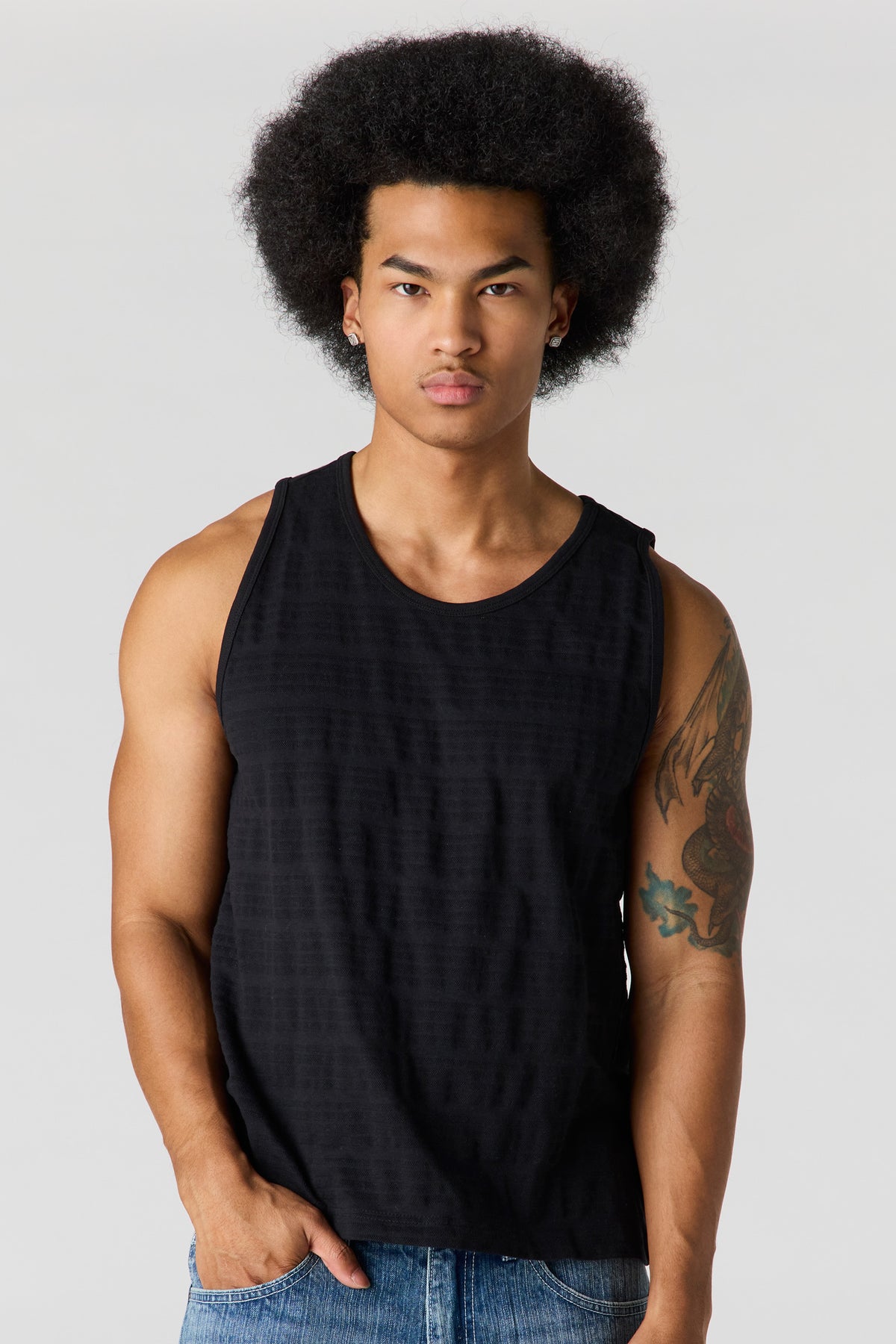 Textured Tank - Black