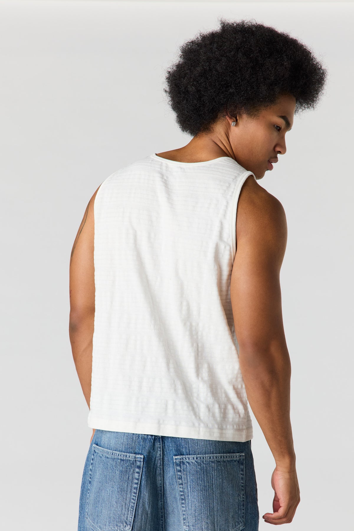 Alt View 2. Textured Tank - White