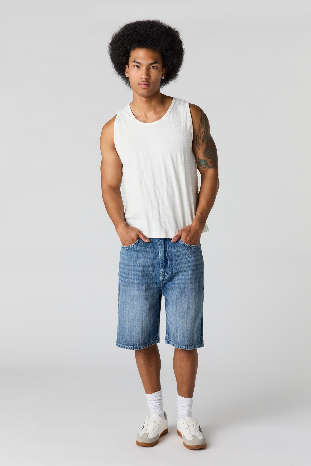 Alt View 3. Textured Tank - White