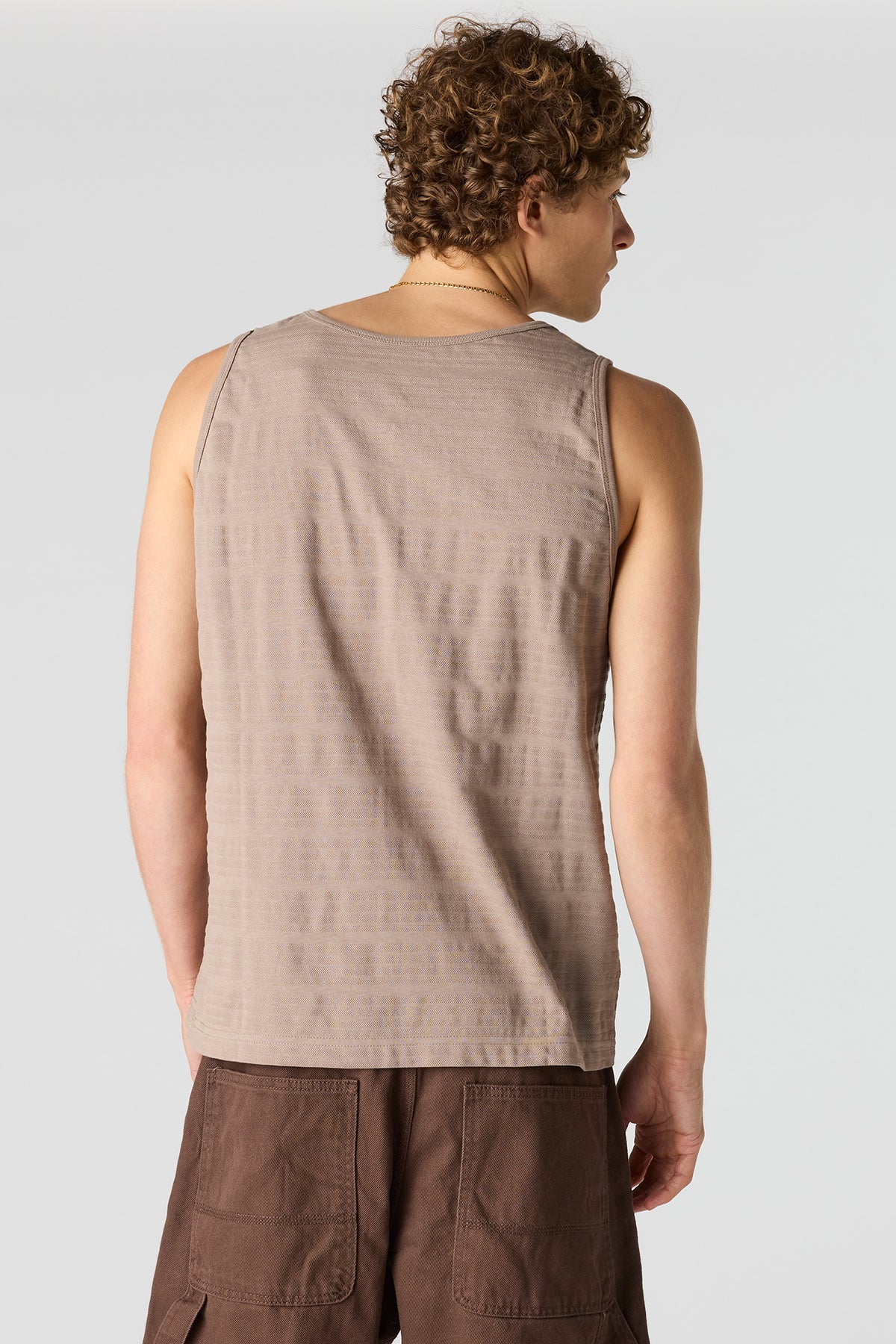 Alt View 2. Textured Tank - Taupe