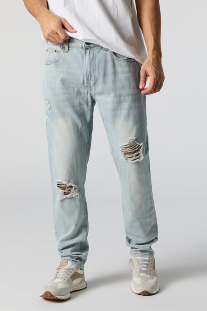 Dropship Men's Jeans Ripped Skinny Destroyed Jeans Pants With Holes to Sell  Online at a Lower Price | Doba