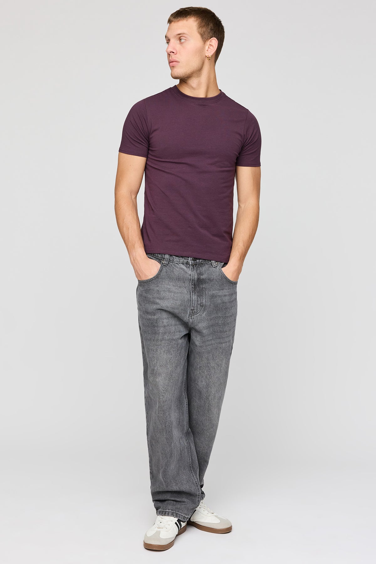 Alt View 2. Baggy Washed Black Jean - Black