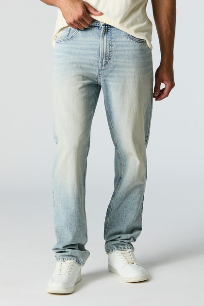 Light Wash Straight Leg Jean