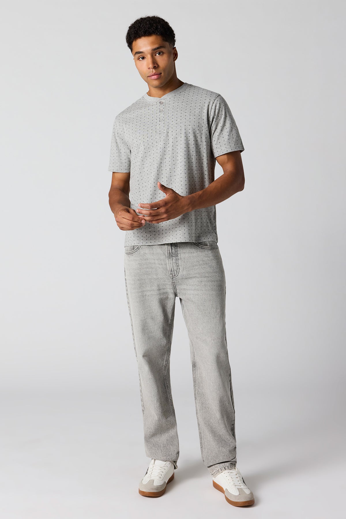 Alt View 2. Straight Light Grey Jean - Light Grey