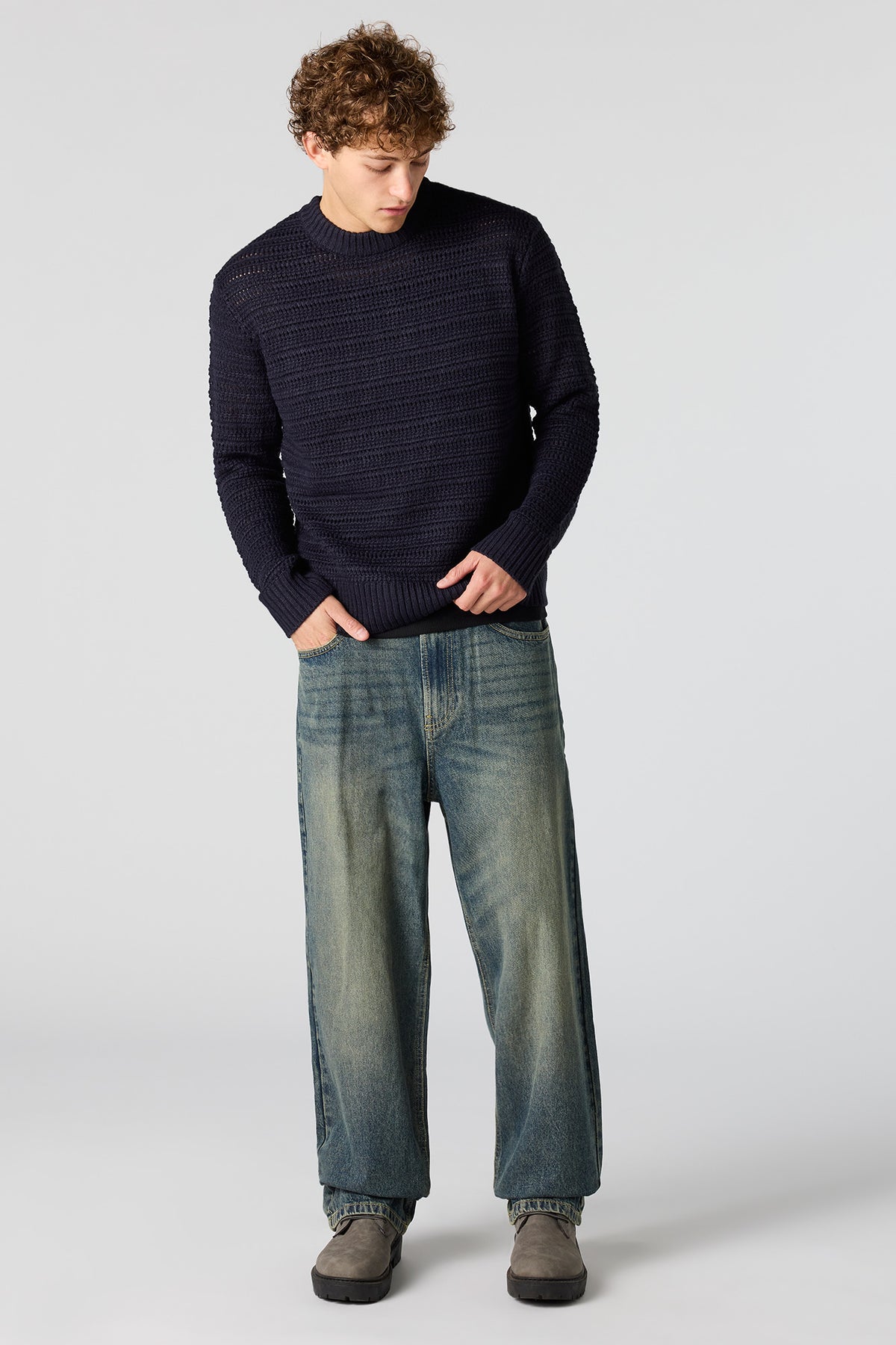 Alt View 2. Loose Medium Jean - Pacific Blue
