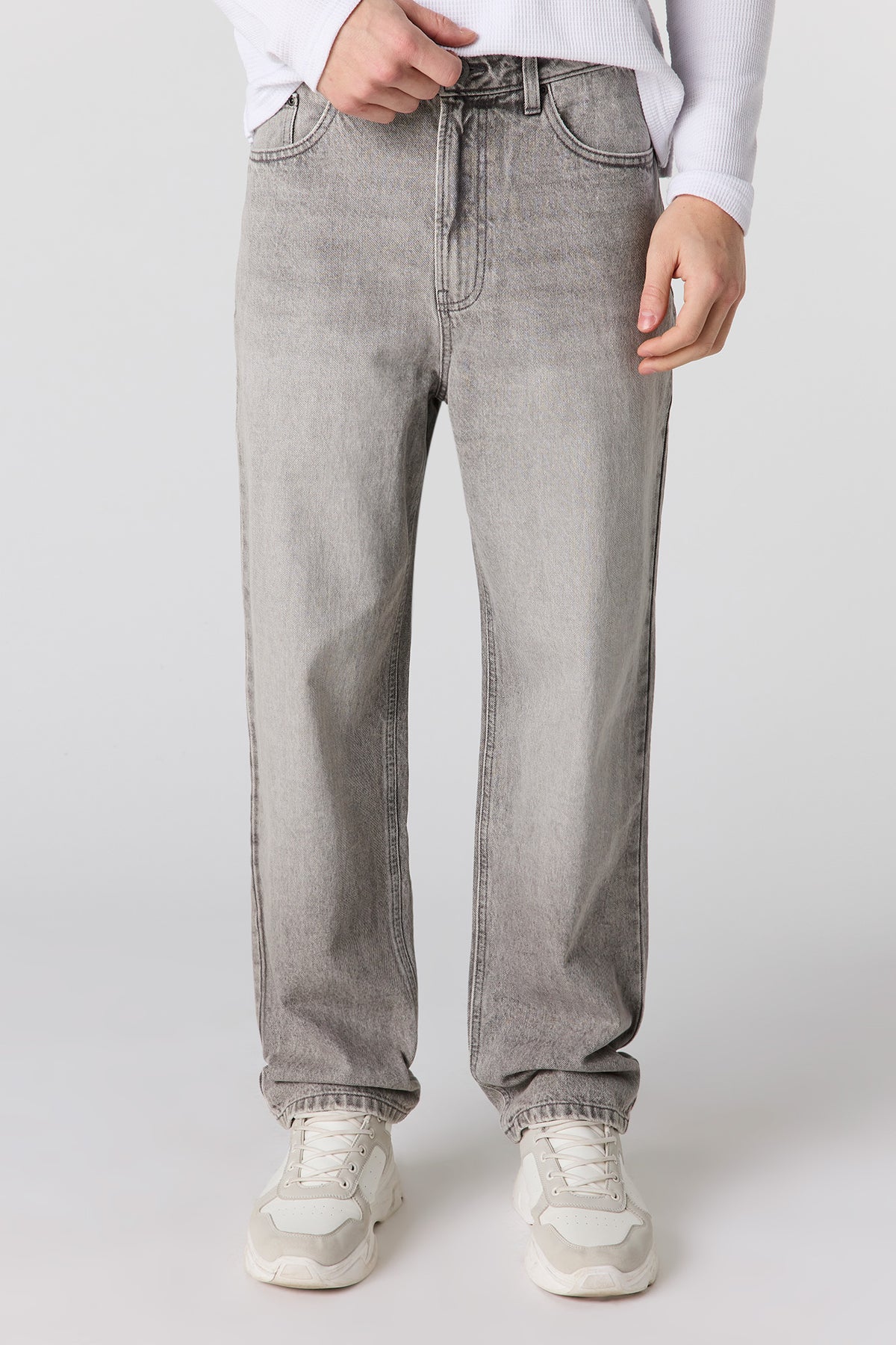 Jean baggy gris moyen