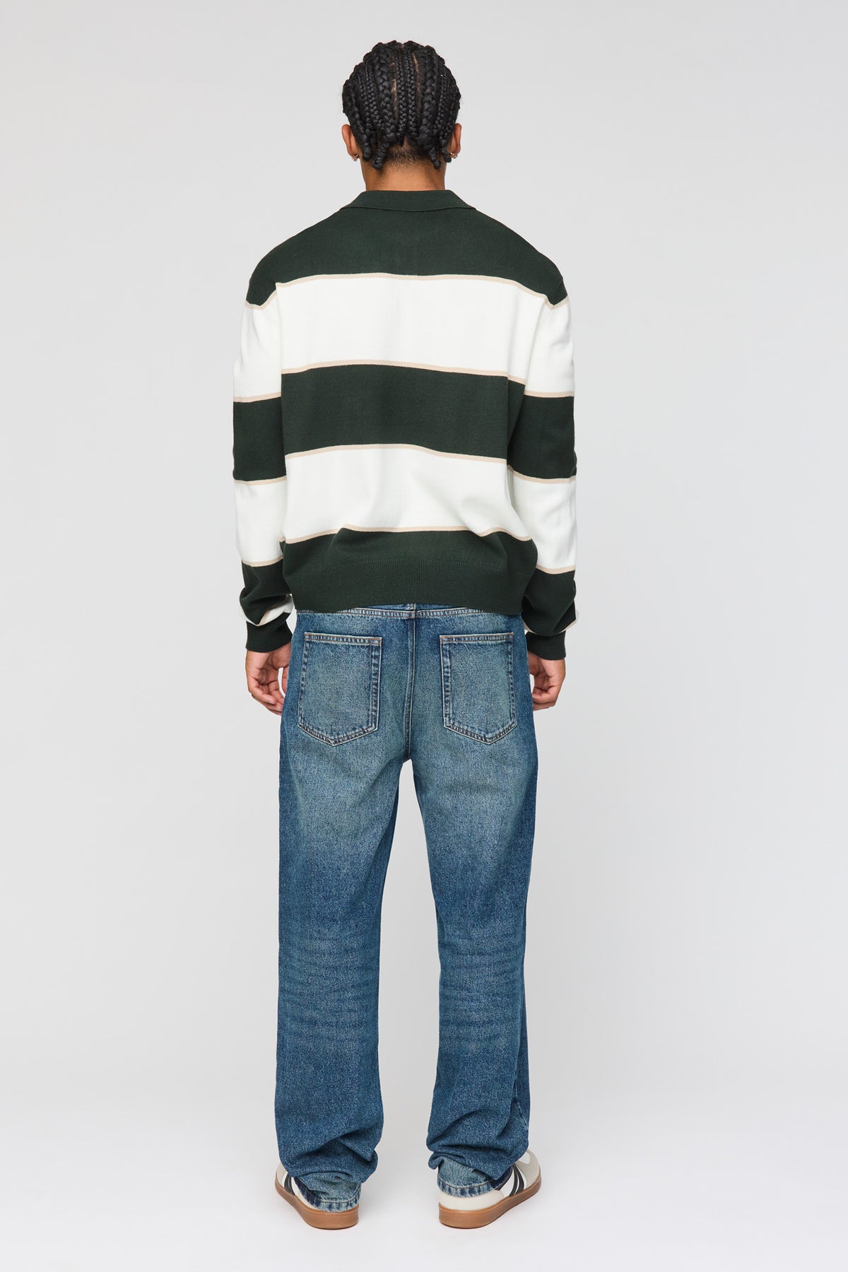 Alt View 4. Straight Dark Tint Jean - Midnight Blue