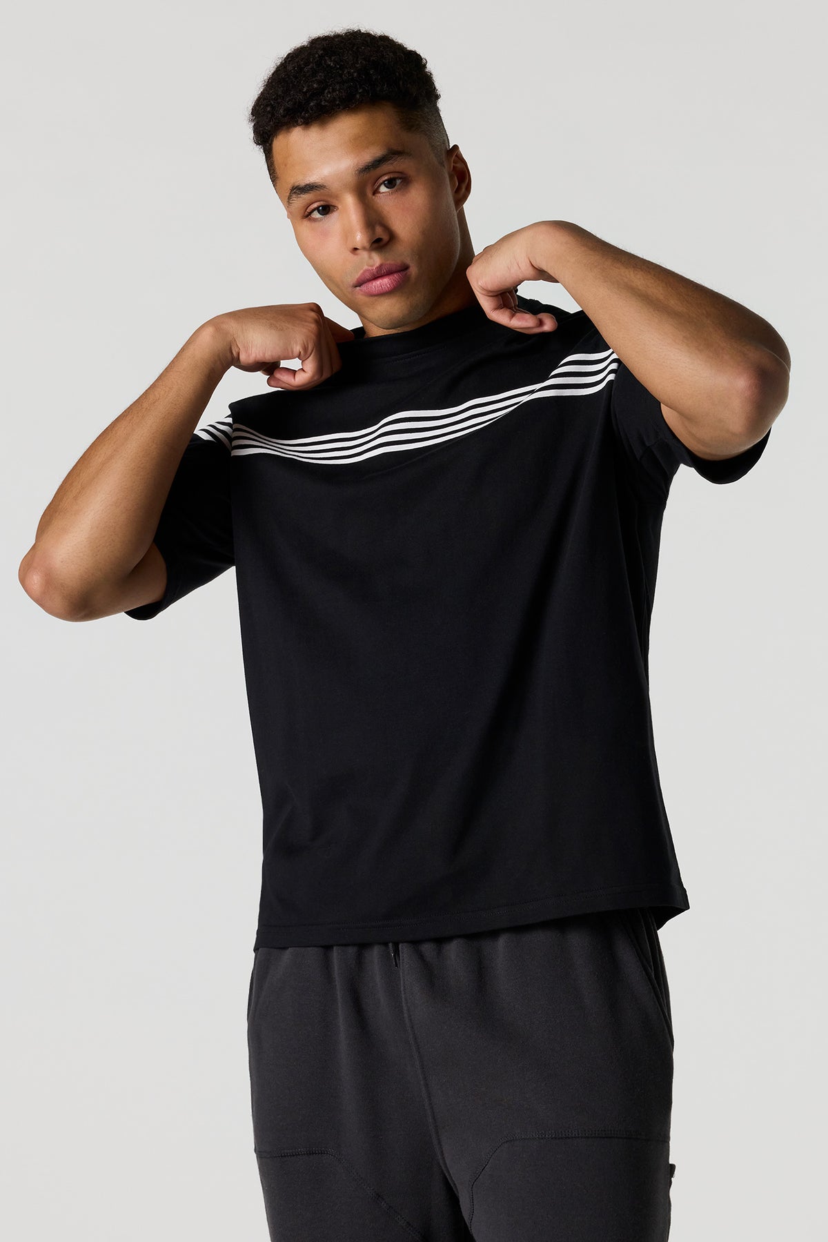 Striped T-Shirt - Black