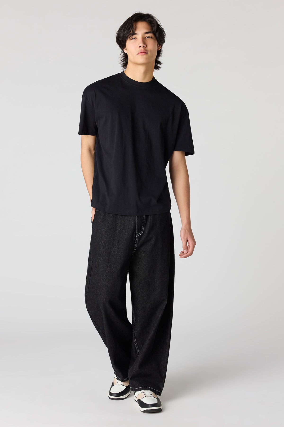 Alt View 6. Relaxed Crewneck T-Shirt - Blue