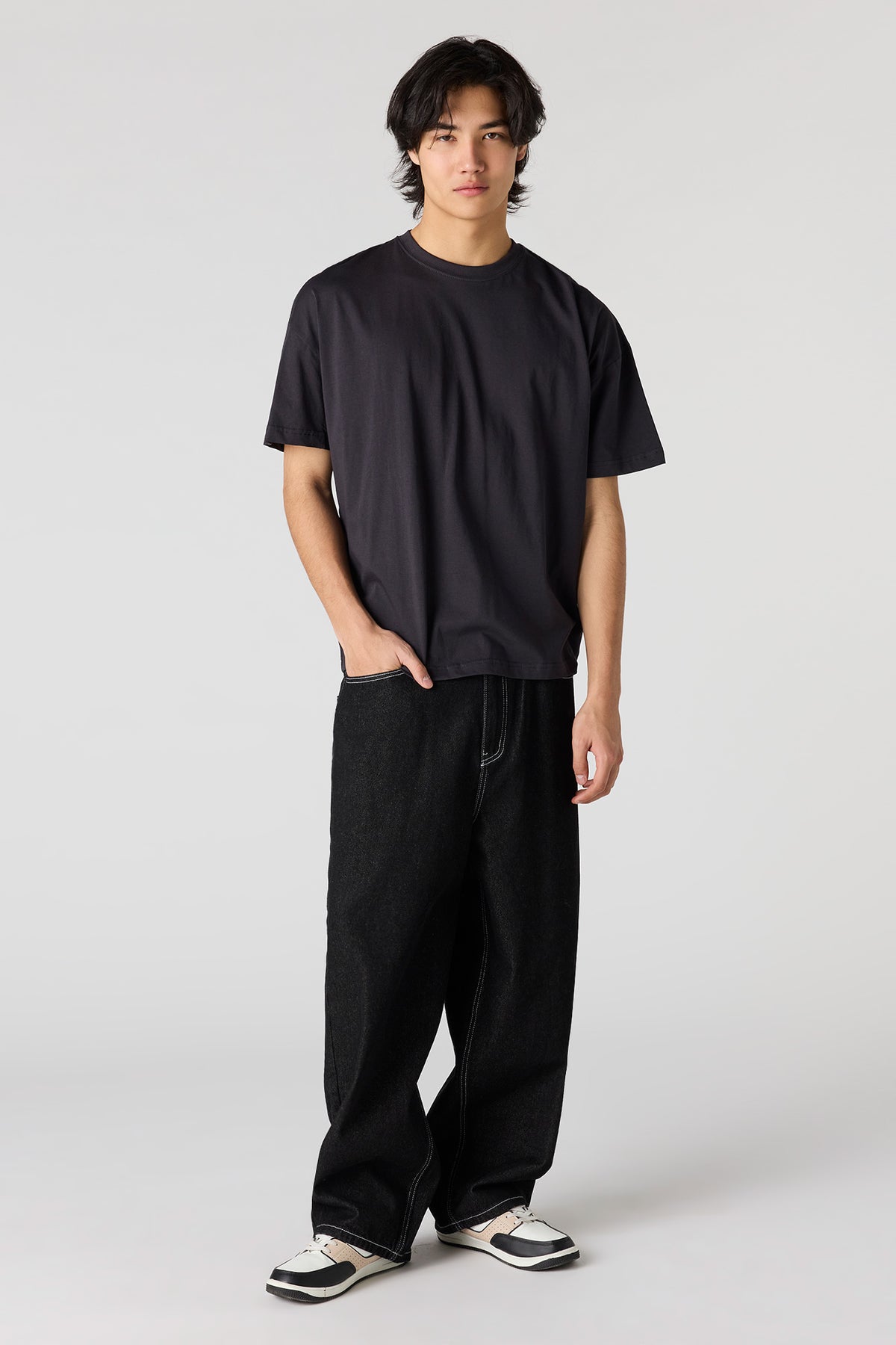 Alt View 9. Relaxed Crewneck T-Shirt - Blue