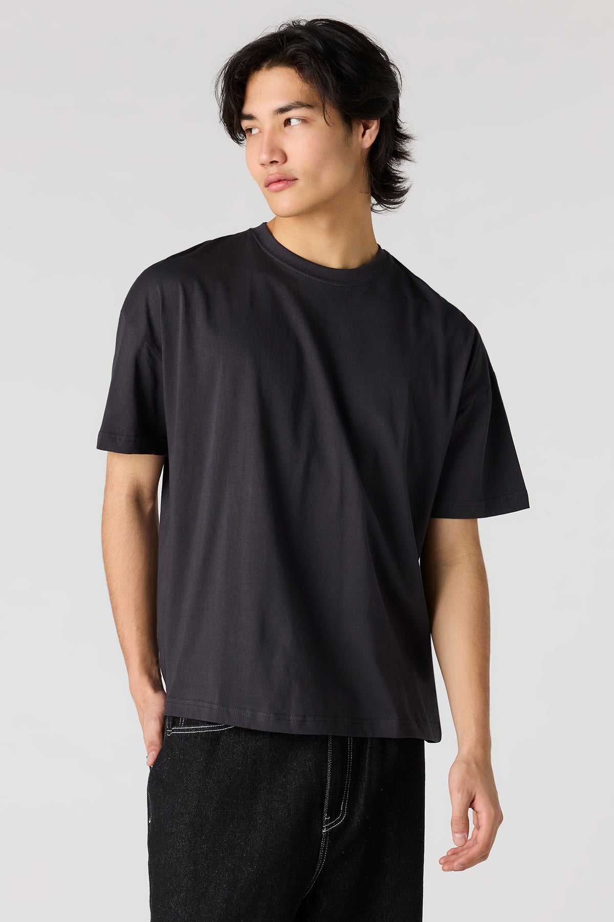 Alt View 7. Relaxed Crewneck T-Shirt - Blue