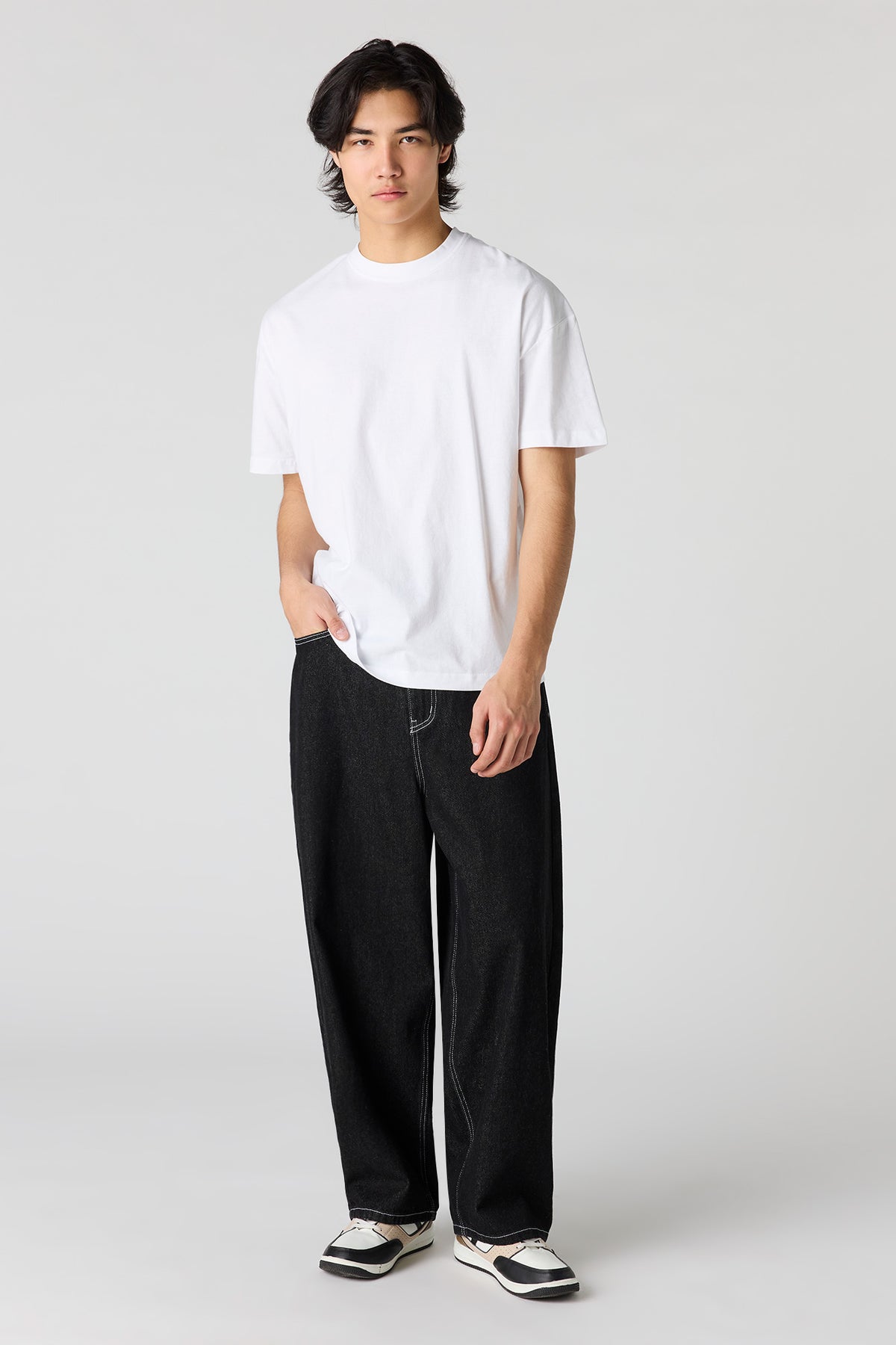 Alt View 12. Relaxed Crewneck T-Shirt - Blue