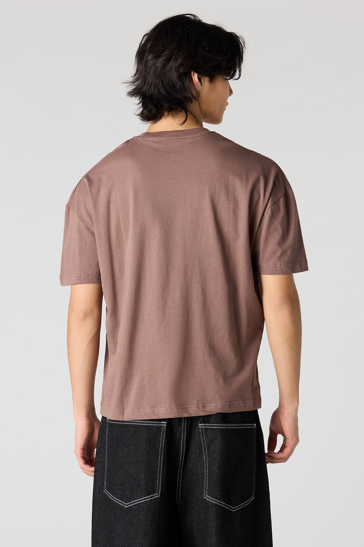 Alt View 2. Relaxed Crewneck T-Shirt - Light Brown