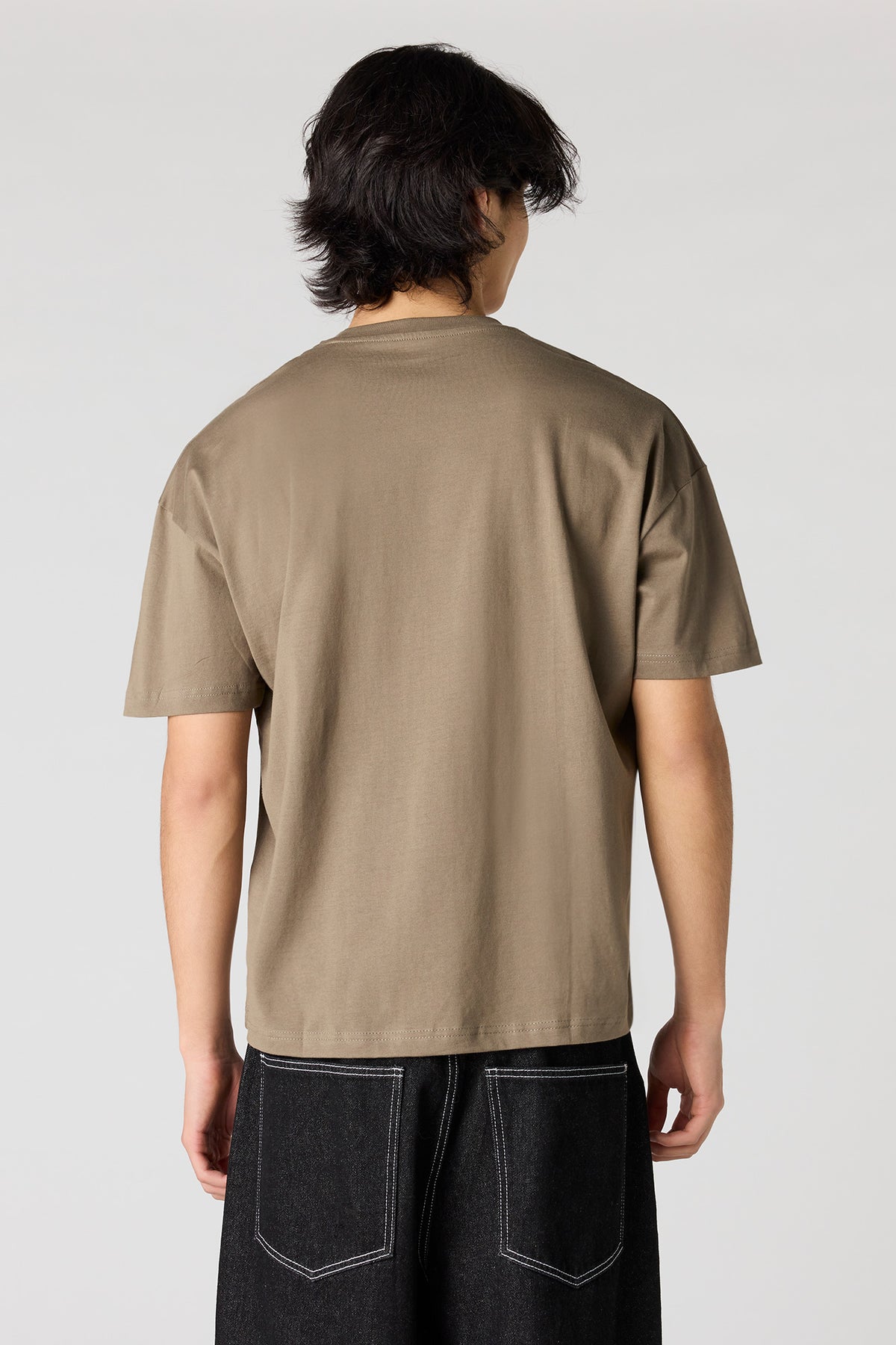 Alt View 2. Relaxed Crewneck T-Shirt - Dark Green