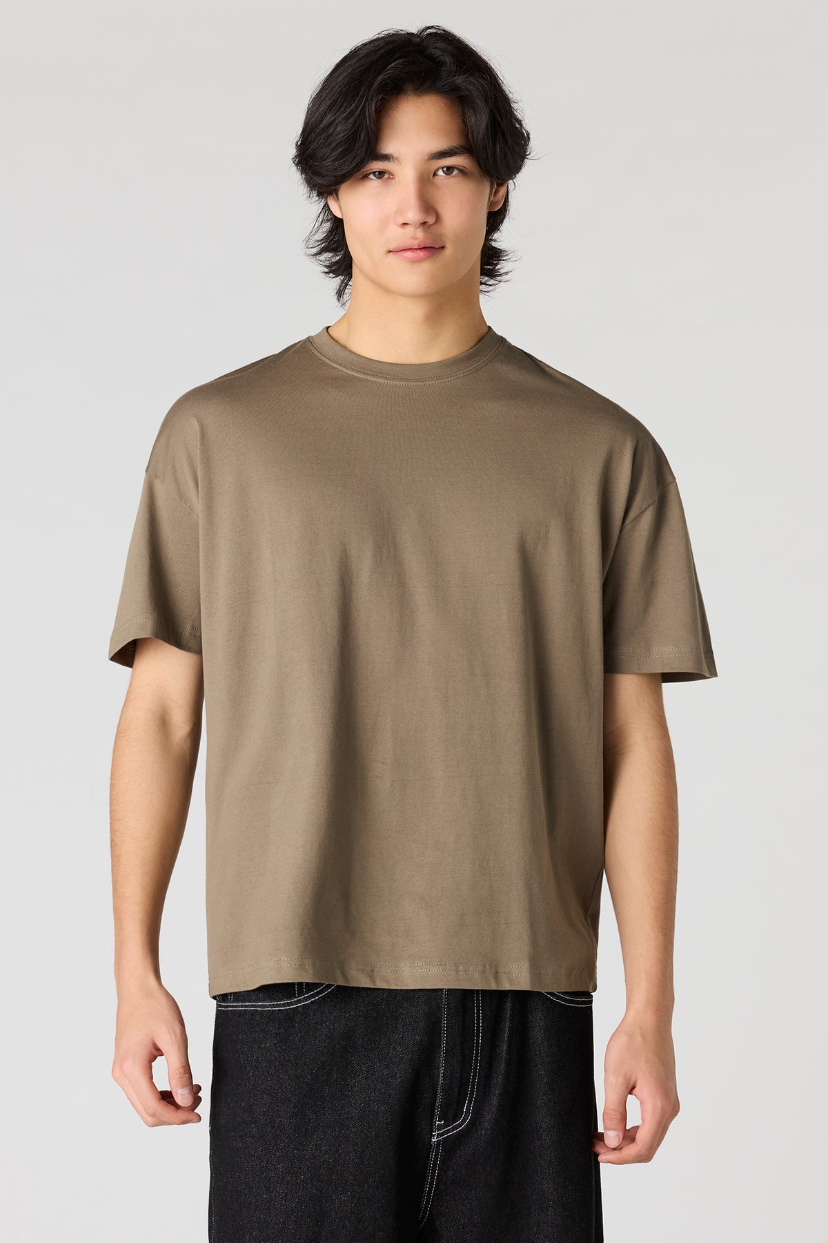 Relaxed Crewneck T-Shirt - Dark Green
