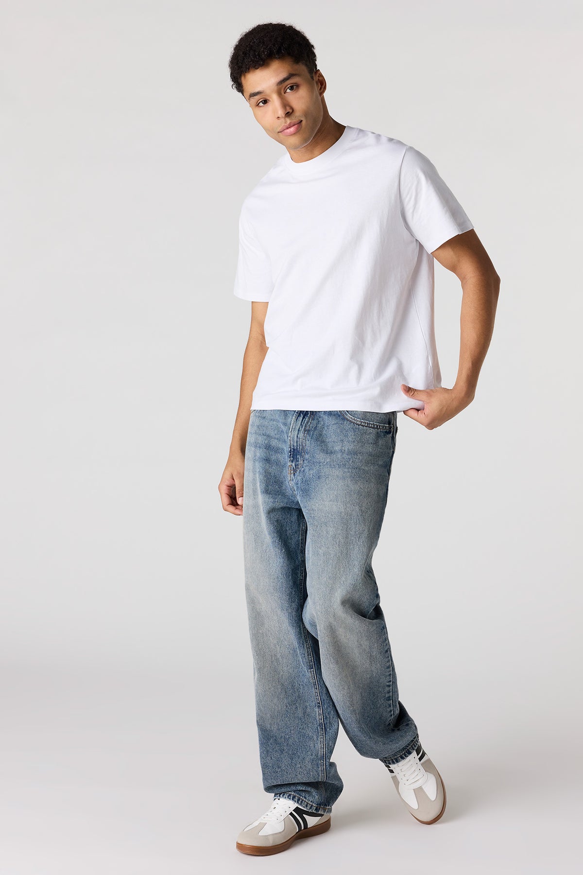 Alt View 3. Solid Crewneck T-Shirt - White