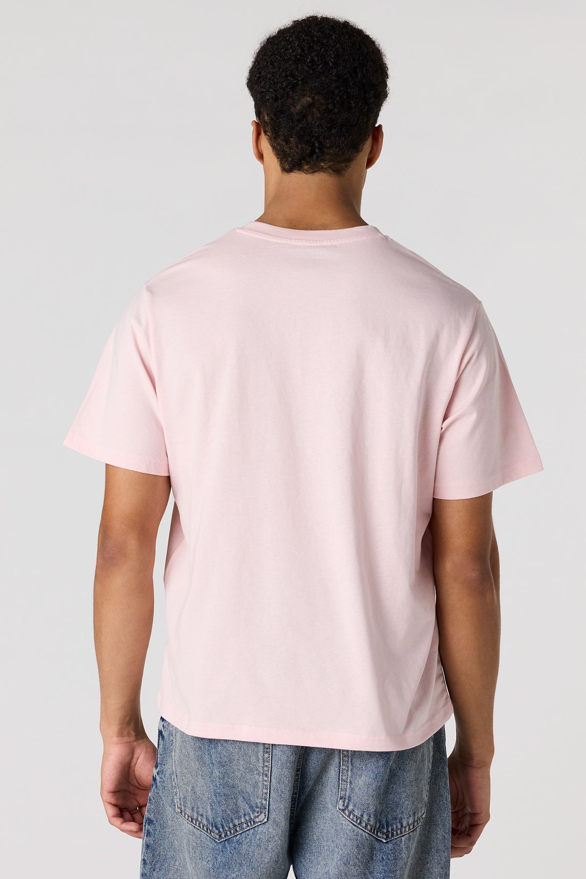 Alt View 2. Solid Crewneck T-Shirt - Pink