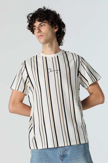Chicago Embroidered Striped T-Shirt