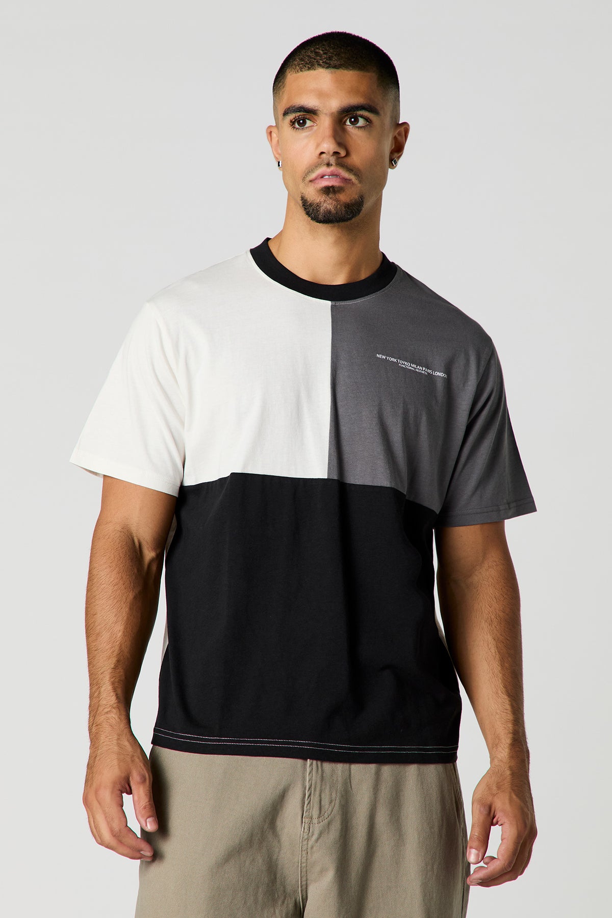 Colourblock T-Shirt - Black