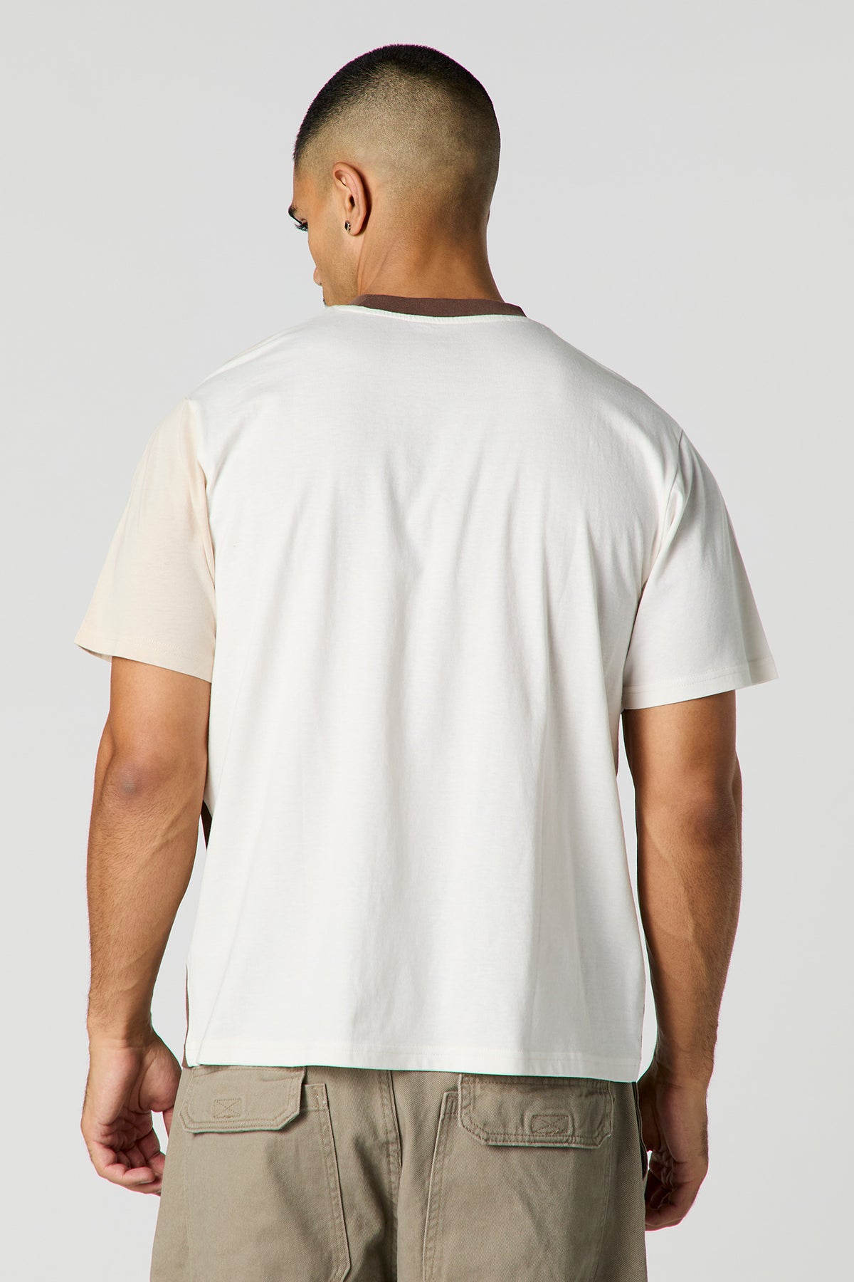 Alt View 2. Colourblock T-Shirt - Natural