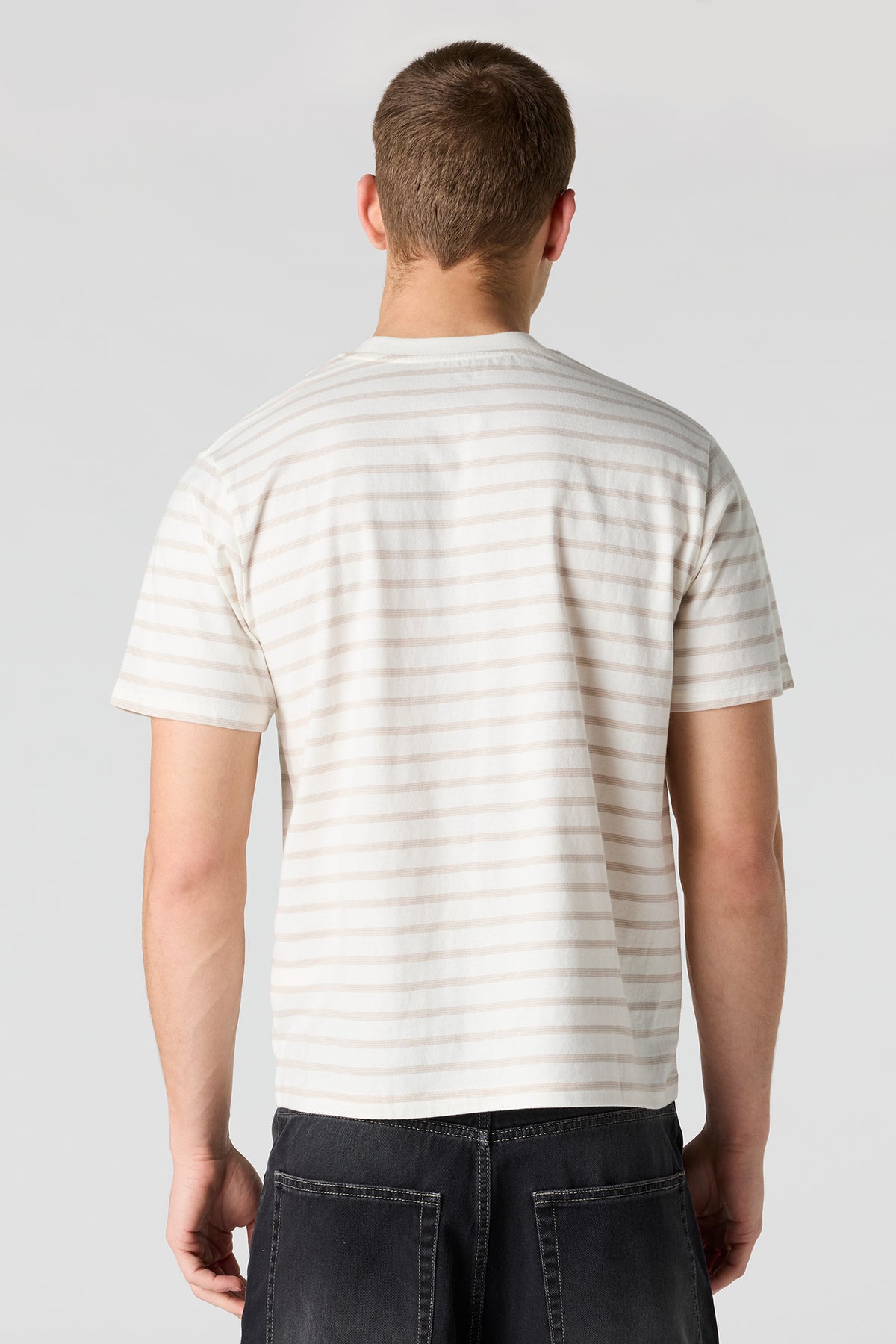 Alt View 2. Striped T-Shirt - Off White