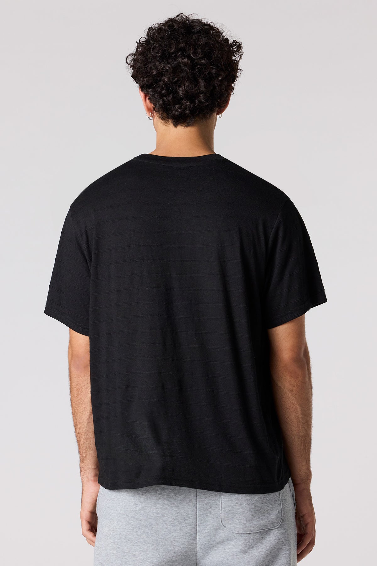 Vue alternative 2. T-shirt texturé rayé