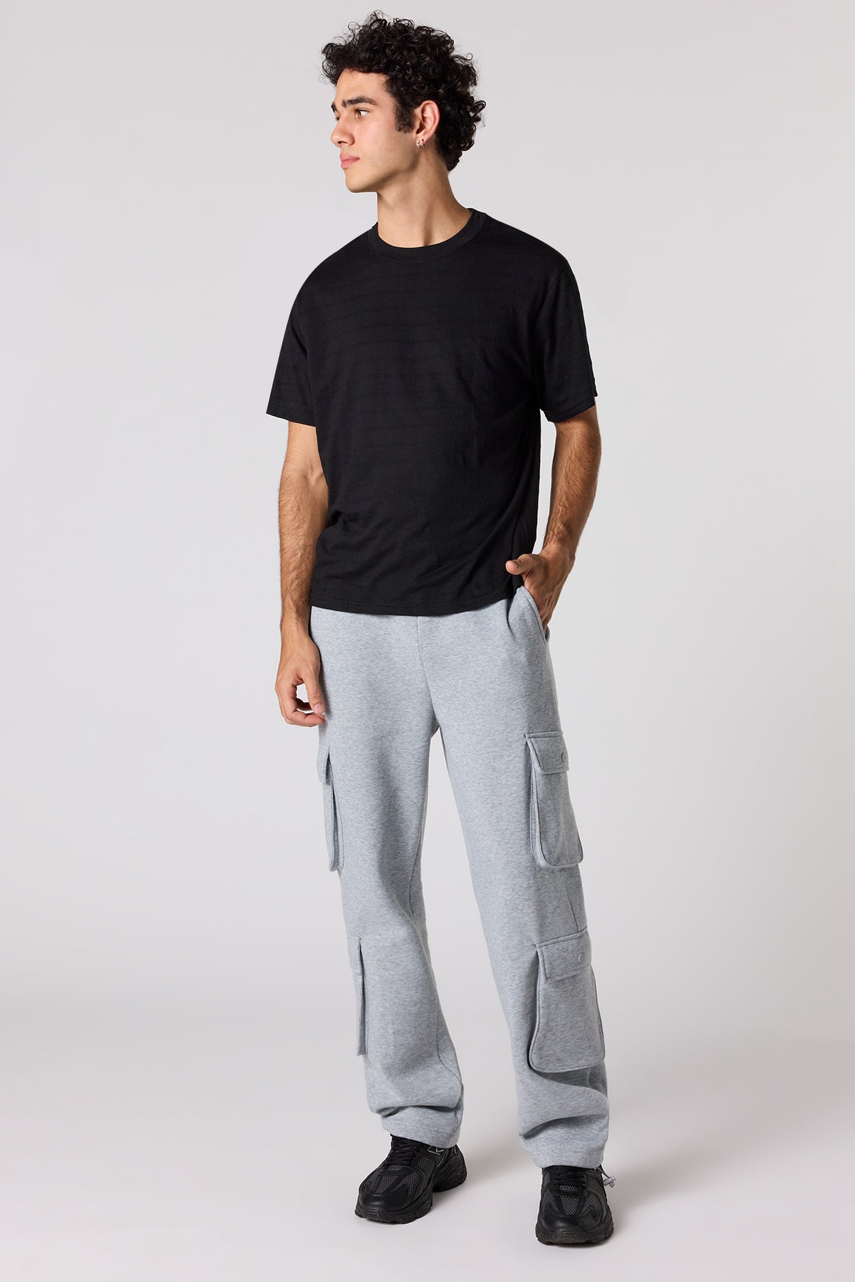 Vue alternative 3. T-shirt texturé rayé