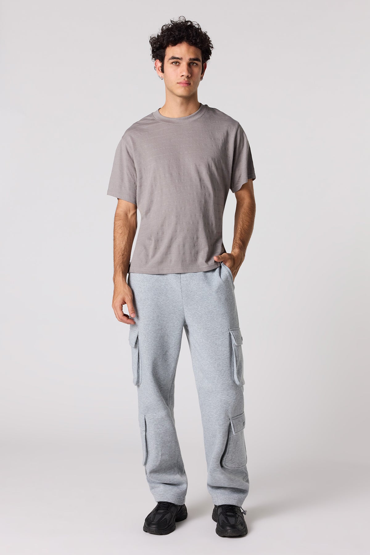 Vue alternative 3. T-shirt texturé rayé