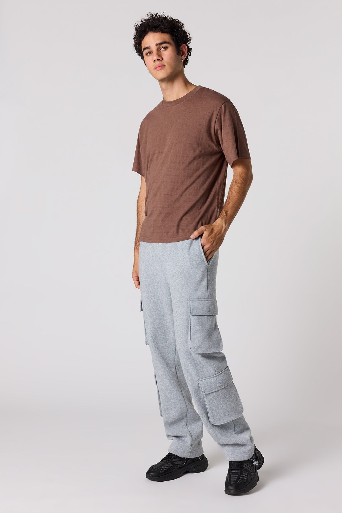 Vue alternative 3. T-shirt texturé rayé