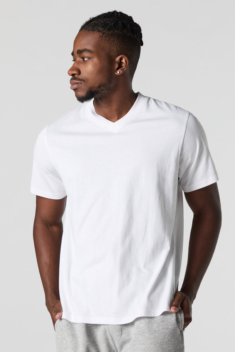 Solid V-Neck T-Shirt