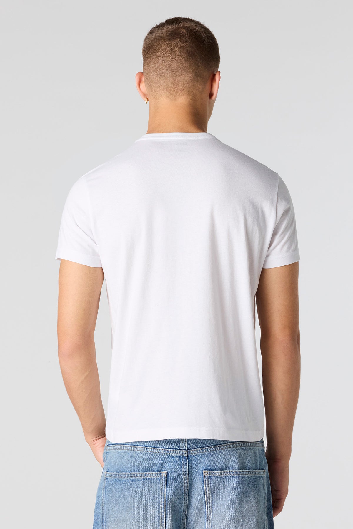 Alt View 2. Solid Slim T-Shirt - White