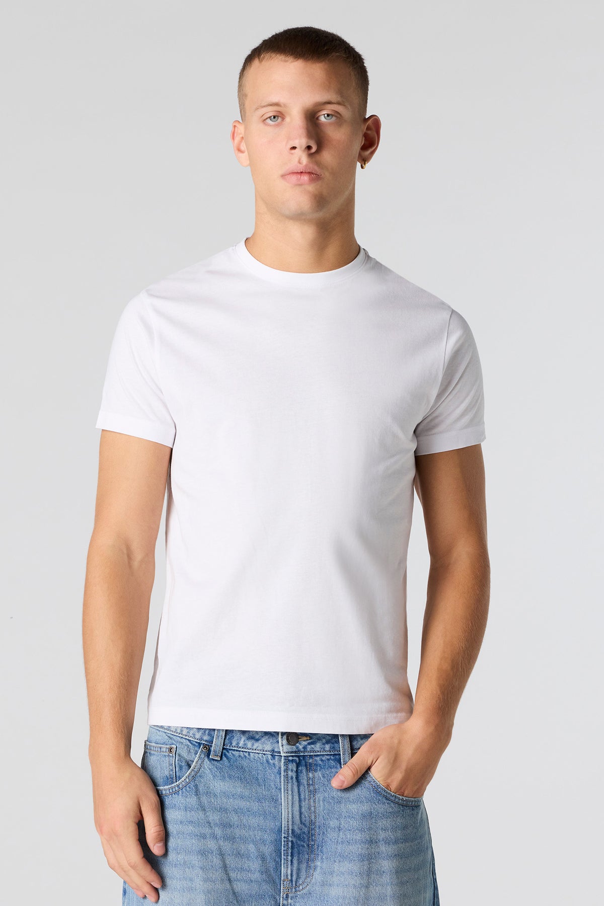Solid Slim T-Shirt - White