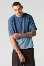 T-shirt côtelé avec blocs de couleurs