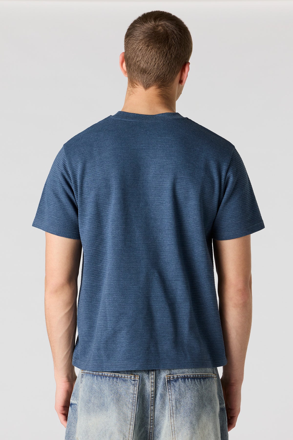 Alt View 2. Ottoman Colourblock T-Shirt - Blue