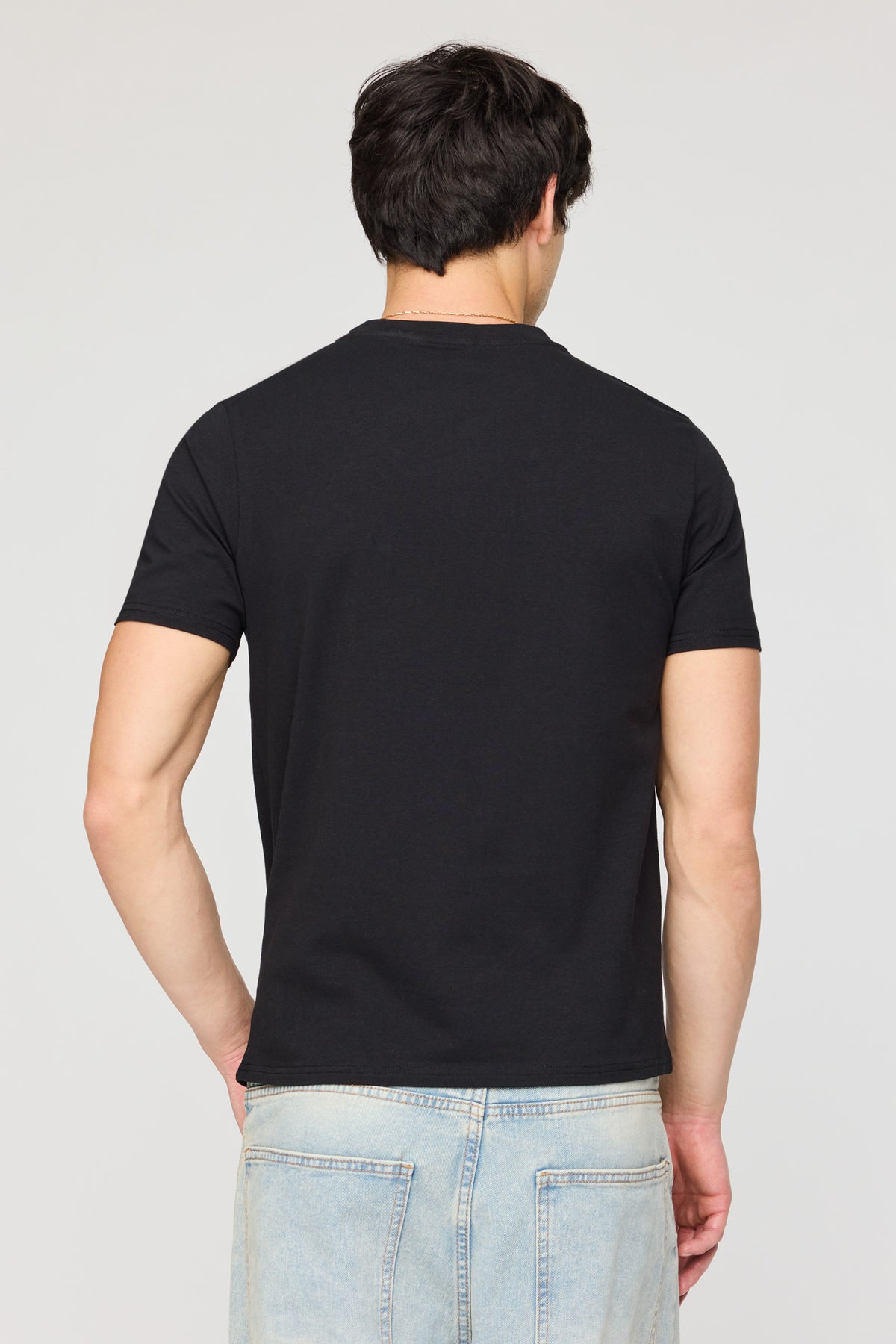 Alt View 2. Stretch Slim Fit T-Shirt - Black