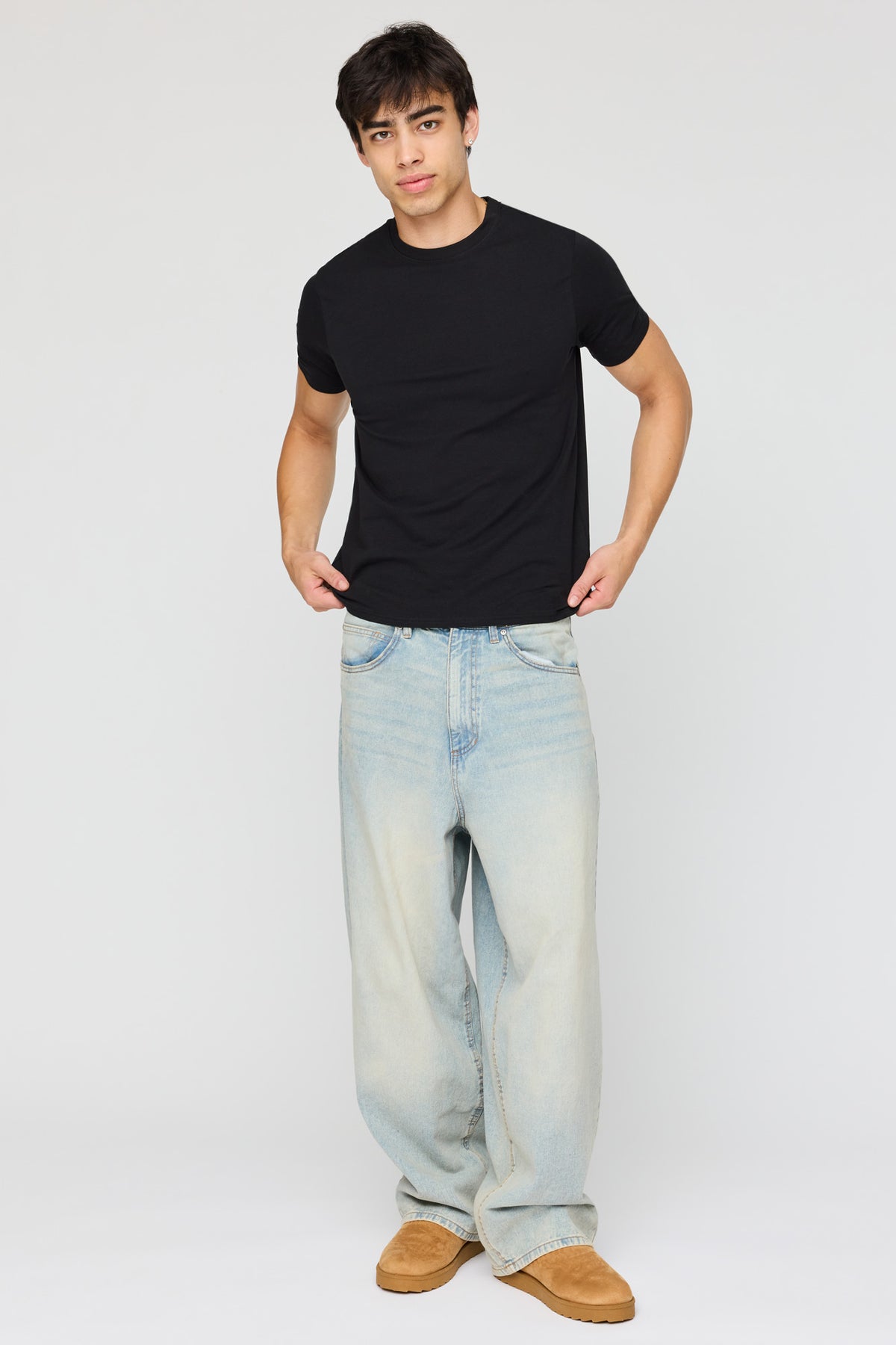 Alt View 3. Stretch Slim Fit T-Shirt - Black