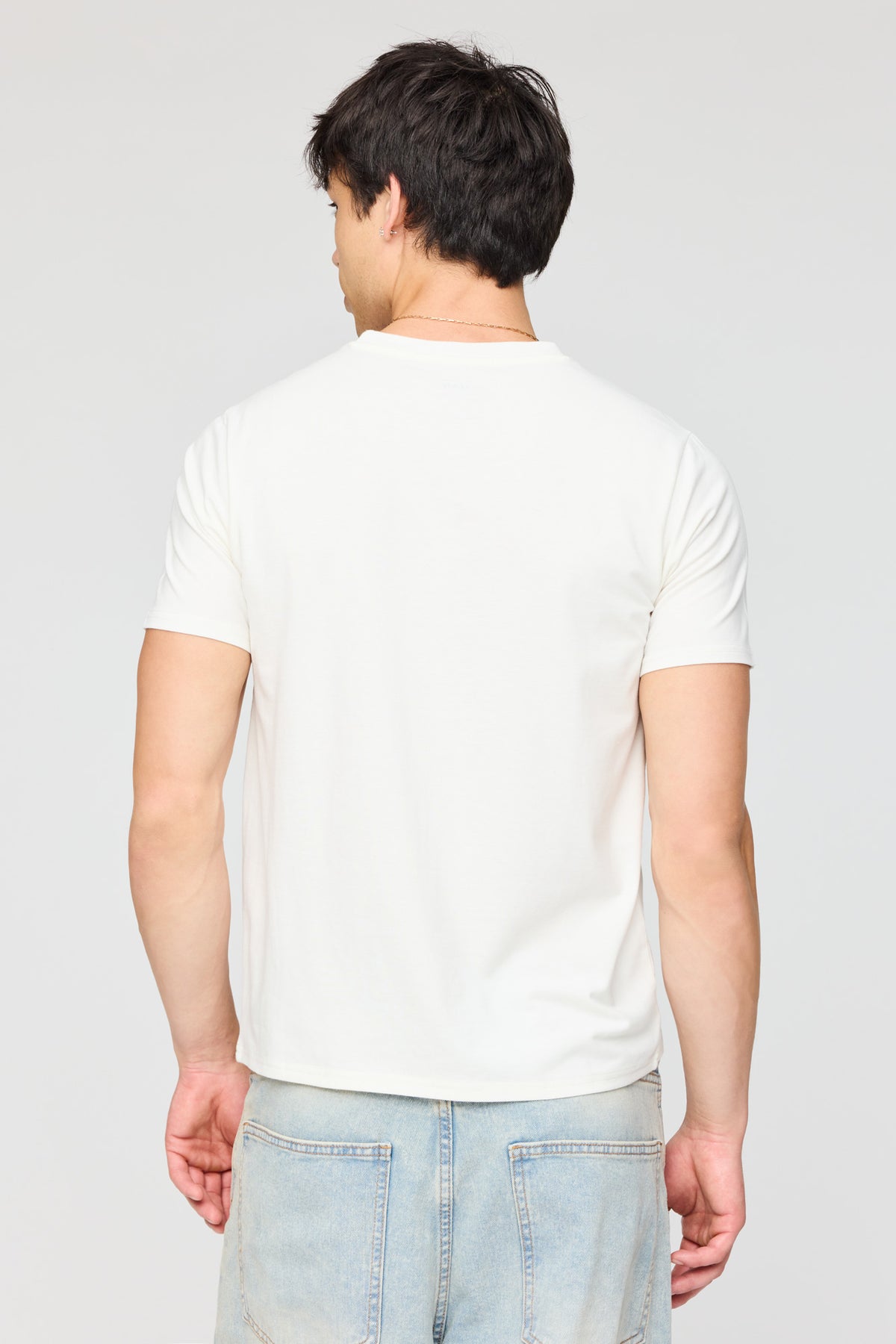 Alt View 2. Stretch Slim Fit T-Shirt - Off White