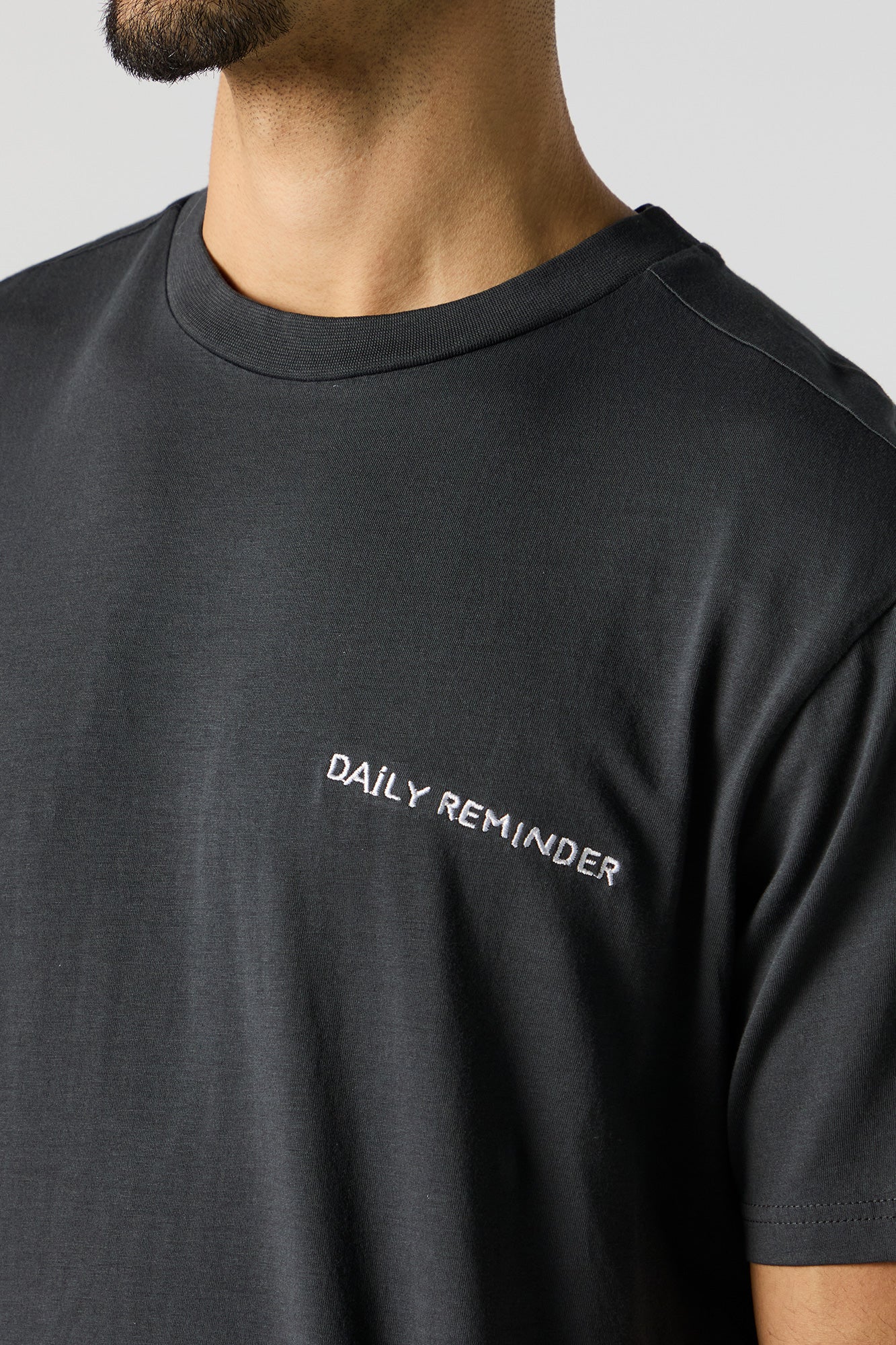 Daily Reminder Embroidered T-Shirt