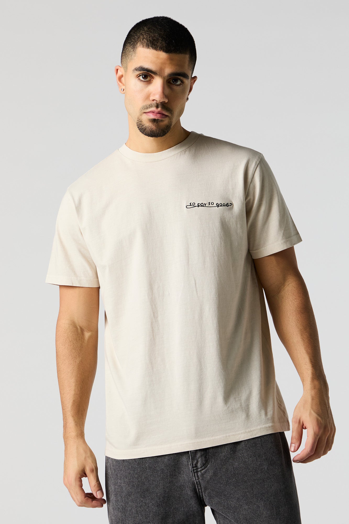 So Far Good Embroidered T-Shirt