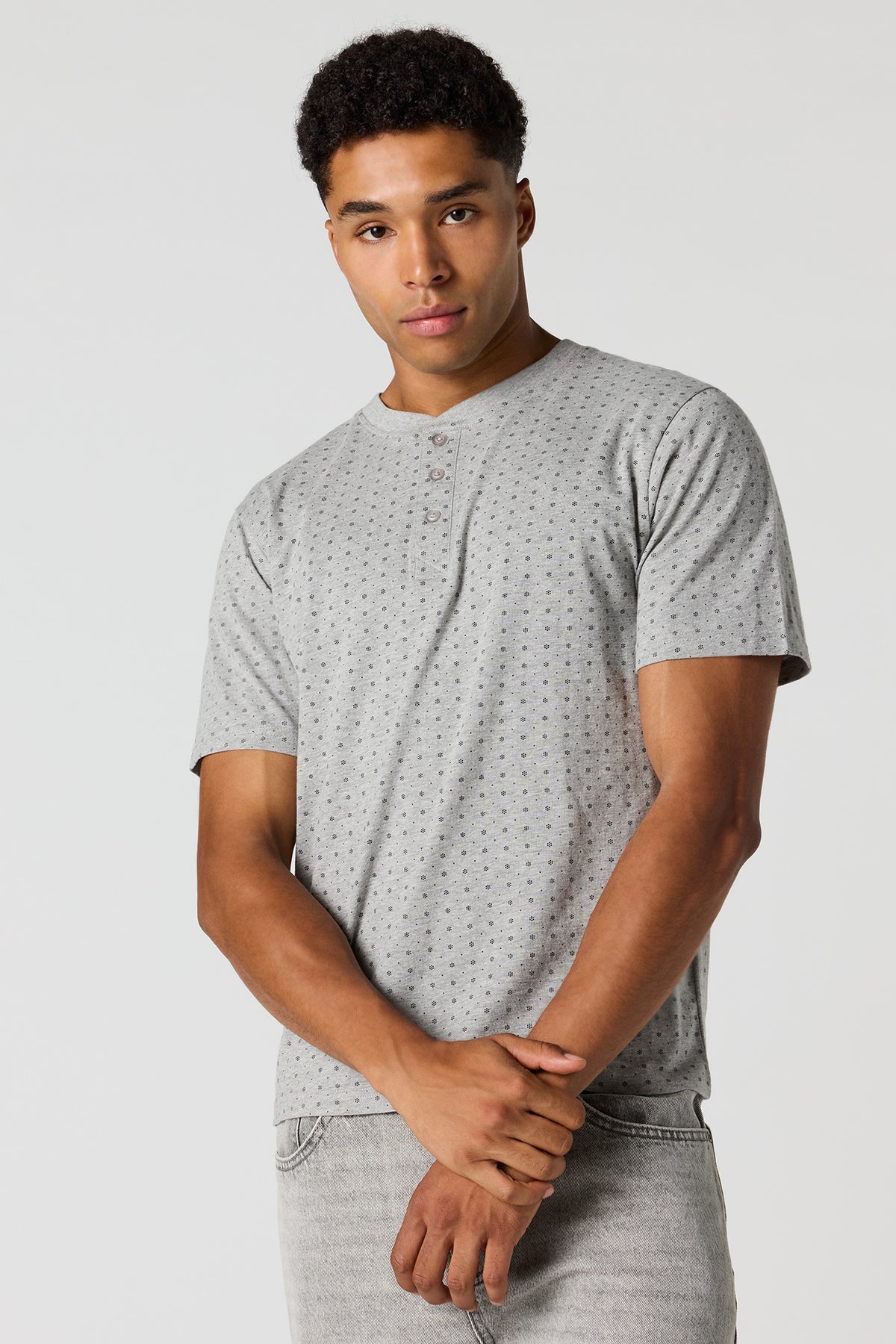 T-shirt Henley imprimé