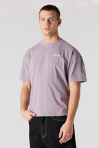 T-shirt décontracté délavé brodé