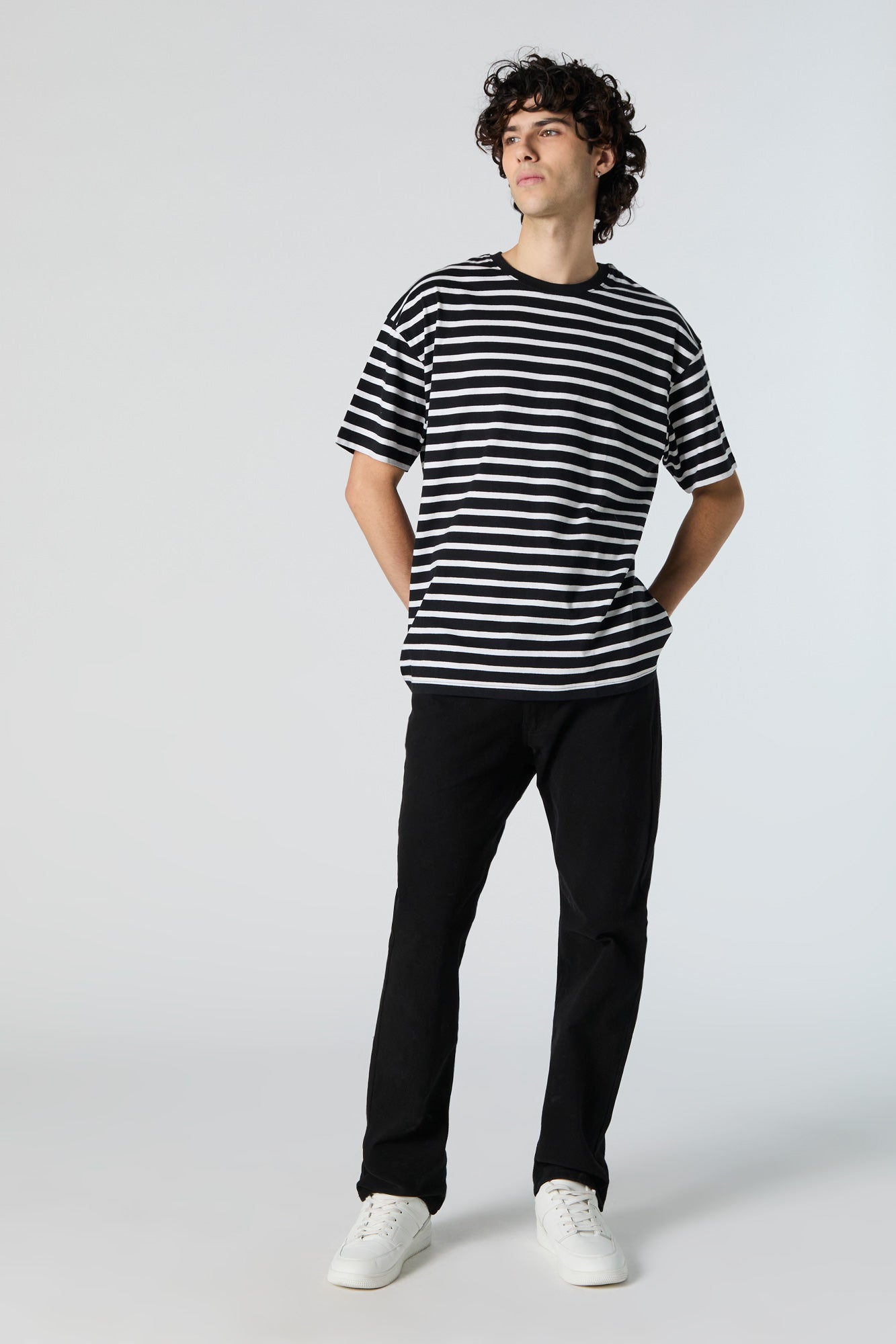 Relaxed Striped Crewneck T-Shirt