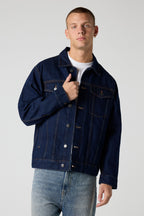 Blouson de camionneur décontracté en denim
