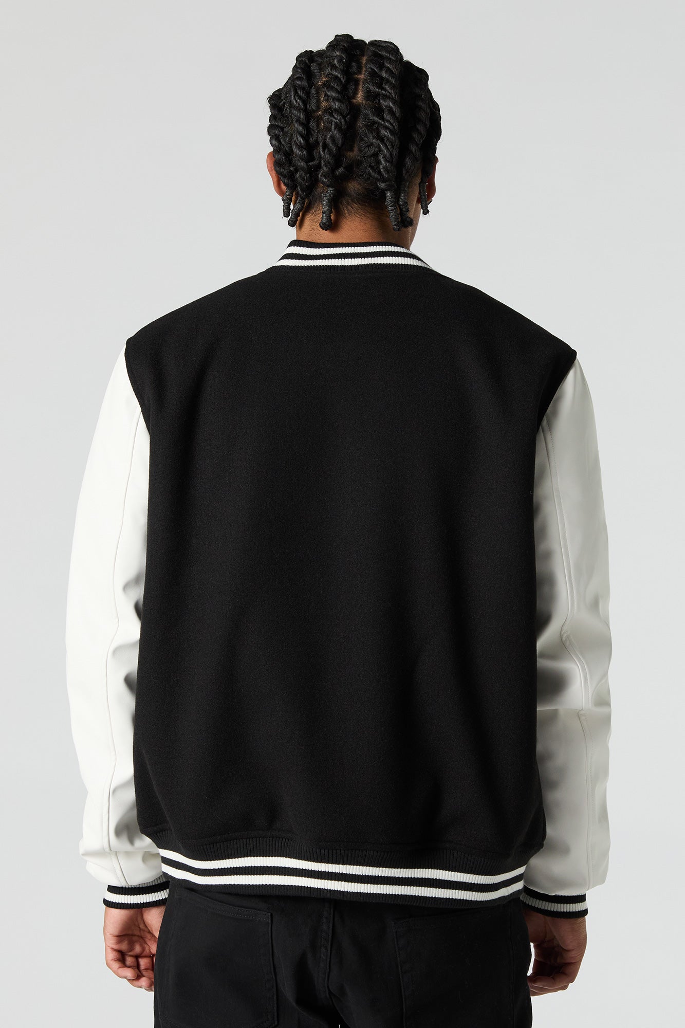 City Embroidered Fleece Varsity Jacket